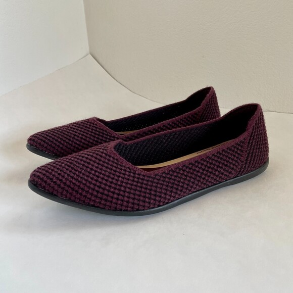 NWOT Cole Haan Springfeel Stitchlite Skimmer Washable Flats in Burgundy Size 6 - Picture 2 of 11